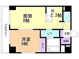 メトロ月寒中央 1LDKの間取図画像