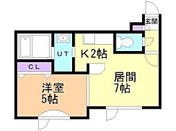 間取図画像 1LDK
