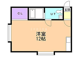 サンピアE17 ワンルームの間取図画像
