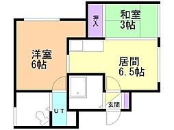 コーポ本郷通 2DKの間取図画像