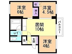 LEESPACE東札幌2条 3LDKの間取図画像