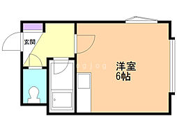 サザンコート美園 ワンルームの間取図画像