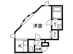HMハウスアツベツ 1Kの間取図画像
