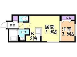 GAREAC32 1LDKの間取図画像