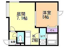 ヴェローチェ 1LDKの間取図画像