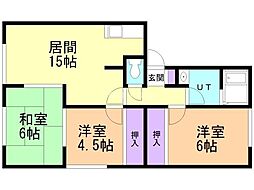グランドハイツ 3LDKの間取図画像