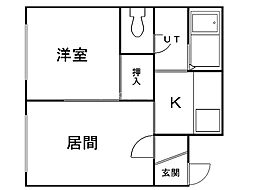 ノースペガサス 1LDKの間取図画像