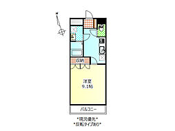 フルールSakura 1Kの間取図画像