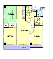 ベルハイム北沢 3LDKの間取図画像