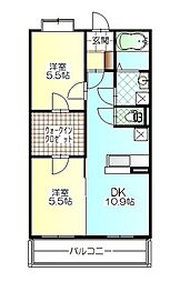 ディモーラ丹波島 2LDKの間取図画像