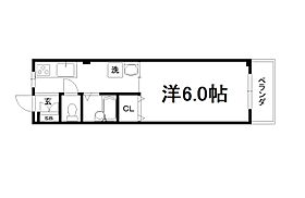 コーポヒラナカ 206 ｜ 京都府京都市右京区西京極堤外町（賃貸マンション1K・2階・21.77㎡） その2