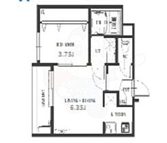 KentoLily高宮  ｜ 福岡県福岡市南区野間１丁目（賃貸アパート1LDK・2階・31.12㎡） その2