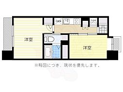 エステムプラザ福岡県庁前ネオシス 2Kの間取図画像