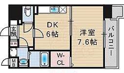 レジデンス20 1DKの間取図画像