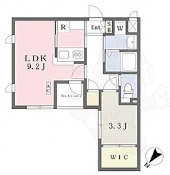 アイディール博多 1LDKの間取図画像