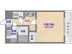 レジデンシャルヒルズ博多駅前 1Kの間取図画像