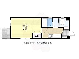 エストレーア呉服町 1Kの間取図画像