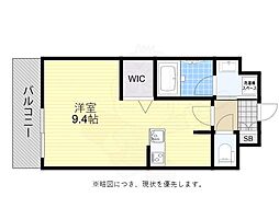 エンクレスト博多駅南GRACE ワンルームの間取図画像
