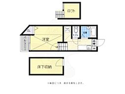 ベネフィスタウン平尾1 1Kの間取図画像