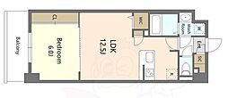 S-RESIDENCE大濠公園achieve 1LDKの間取図画像