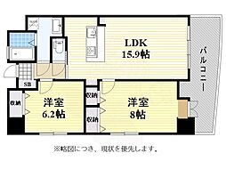 アントゥール薬院 2LDKの間取図画像