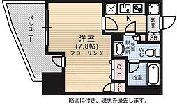 パークアクシス博多 1Kの間取図画像