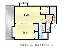 ルピエ舞鶴 1LDKの間取図画像