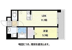 レトワール吉塚 1LDKの間取図画像