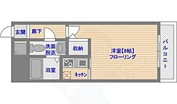 エステート・モア博多公園通り 1Kの間取図画像
