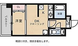 エステート・モアシャトー薬院 1LDKの間取図画像