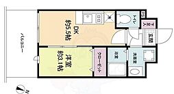 LiveCasa県庁前 1DKの間取図画像