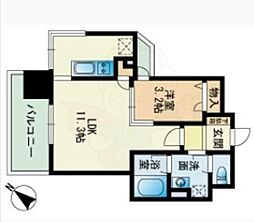 ビエネスタ千代県庁口 1LDKの間取図画像