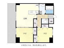 BPRレジデンス高宮 2LDKの間取図画像