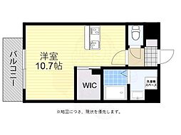 LIBTH博多駅南 ワンルームの間取図画像