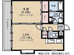 ブラン・ネージュ 1LDKの間取図画像