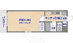 エルパルケ平尾 1Kの間取図画像