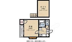 ローズハイツ 1Kの間取図画像