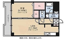 リベラいわき 1LDKの間取図画像
