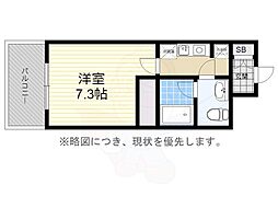 サンスクエア 1Kの間取図画像
