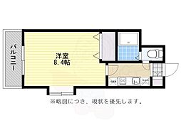オネスト吉塚 1Kの間取図画像