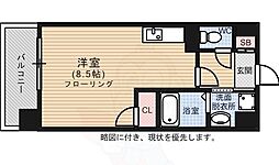 カーサエンペサール ワンルームの間取図画像
