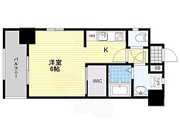 エンクレスト博多3 1Kの間取図画像