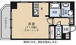 サヴォイ天神クォーター 1Kの間取図画像