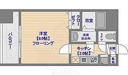 エルフィナ上呉服 1Kの間取図画像