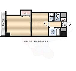 グランシャリオ竹下 1DKの間取図画像