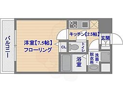 ラフォーレ赤坂アネックス 1Kの間取図画像