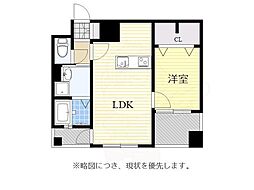 アソシアグロッツオ博多サウスガーデン 1LDKの間取図画像