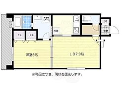 エンクレスト日赤通り 2Kの間取図画像