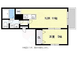 ハイネスベリー吉塚 1LDKの間取図画像