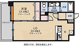 S-FORT筑紫通り 1LDKの間取図画像